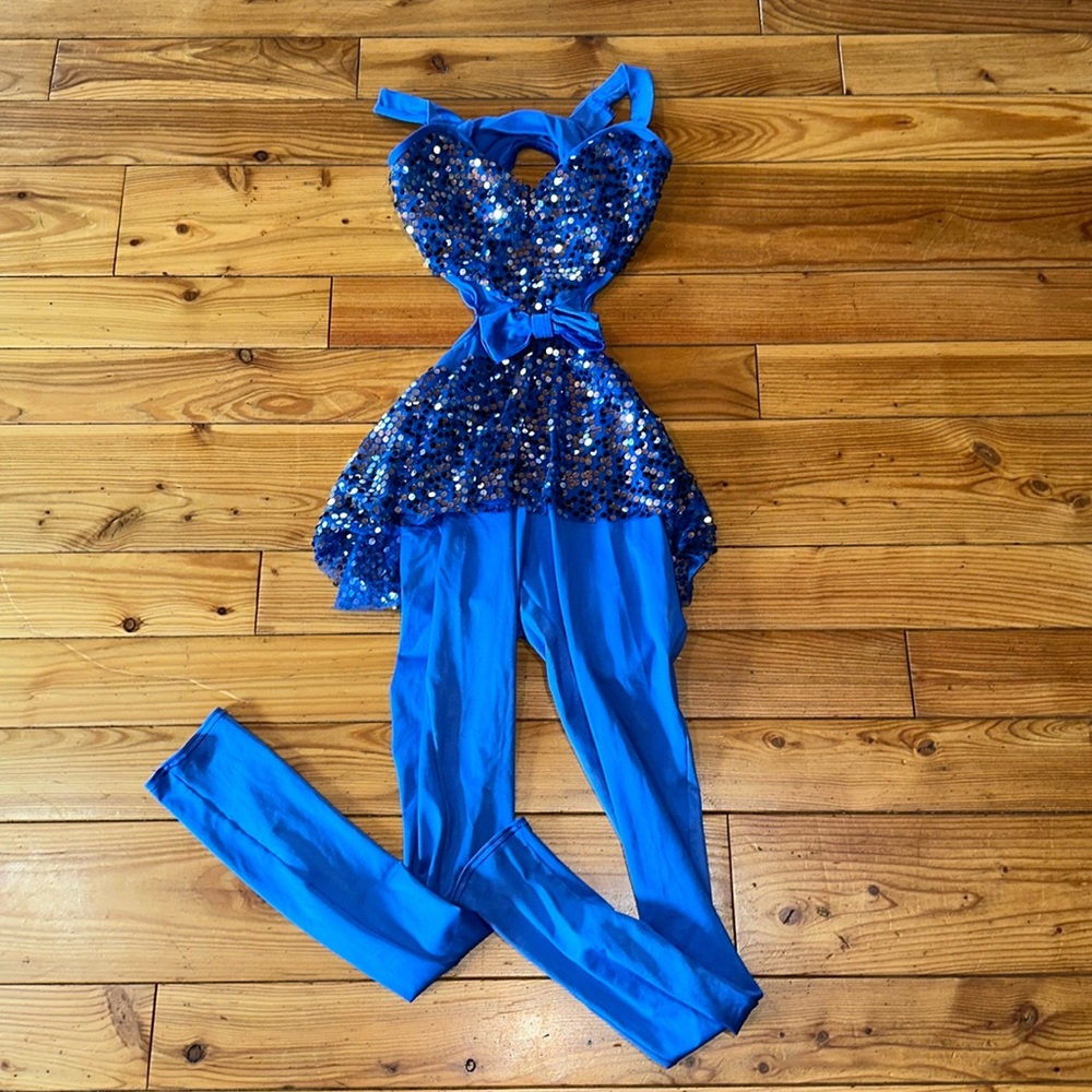 Weissman Blue Sparkle Dance Costume